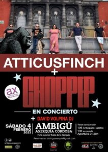 ⦿ ATTICUSFINCH + Chopped @ Sala Ambigú Axerquía (Córdoba)